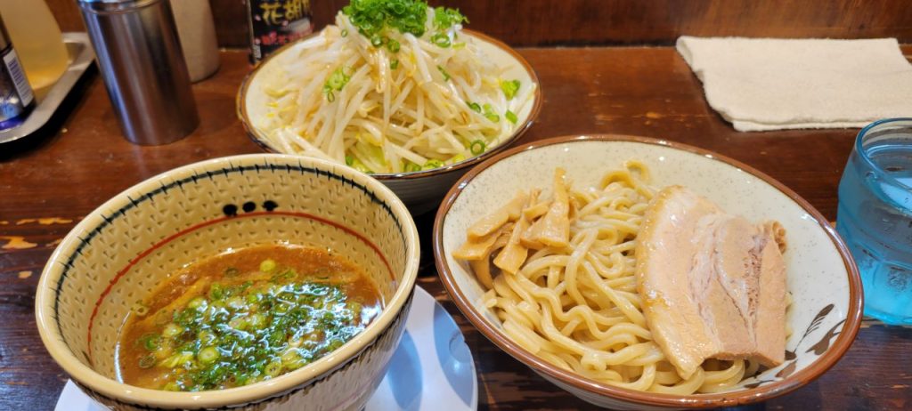 「ラーメン無限大」　つけ麺 並　つけ麺用野菜追加