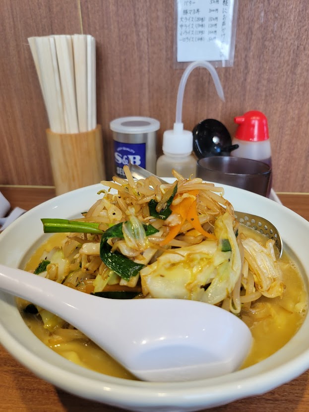 麺屋一さんの野菜ラーメン