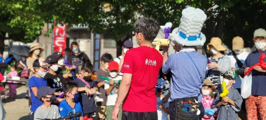 親子アートバルーン教室　風景