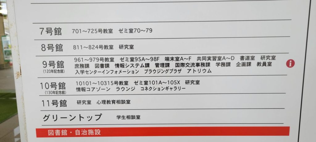 ７号館から１１号館とグリーントップの紹介です。