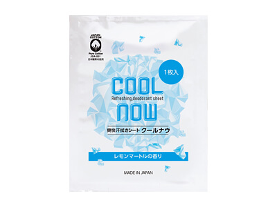 「爽快シート COOL NOW」メントール配合だからクールな使用感でリフレッシュできます(^_^)/