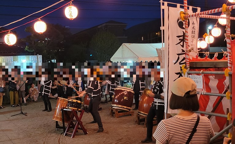 いろんな場所でお会いする末広太鼓のメンバー!妙典でも活躍されてました