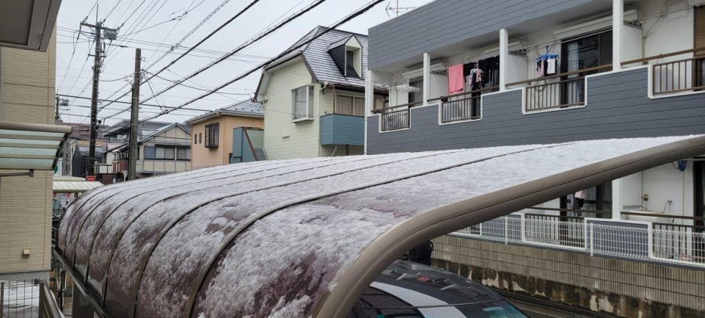 今年２回目の雪景色！前回のように積もらないと良いけど