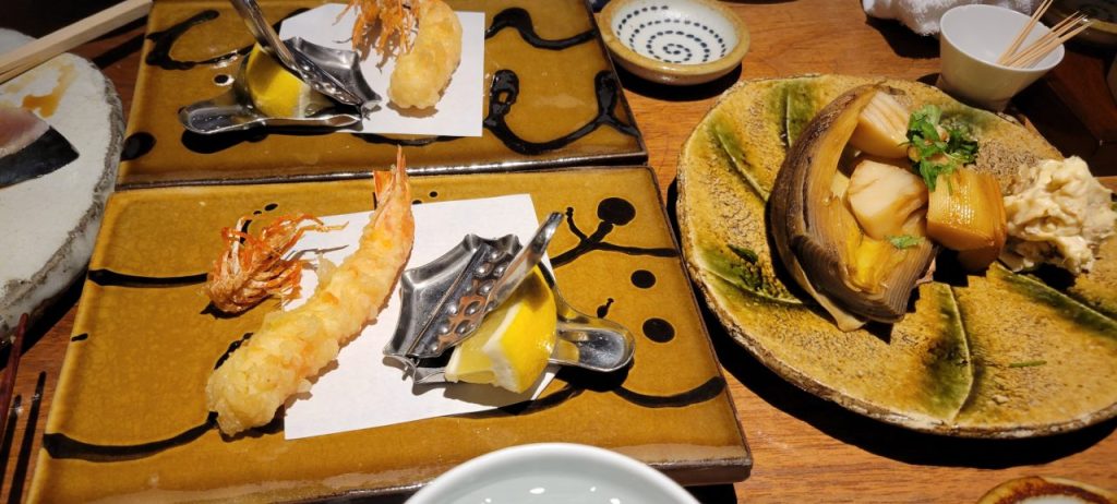 旬の筍と海老の天婦羅です。味が最高!