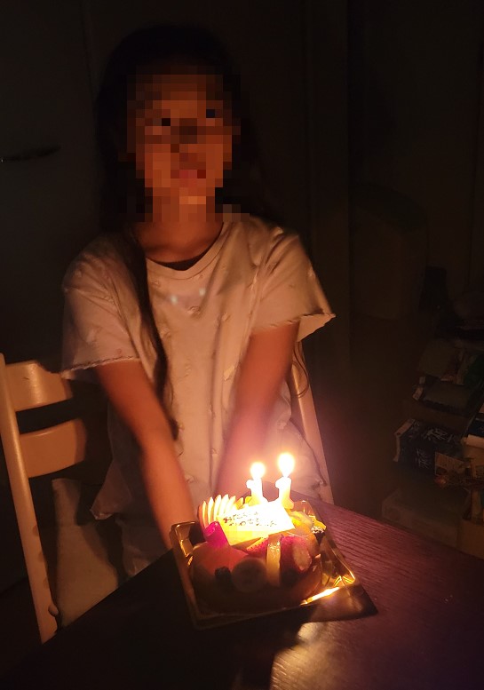 ハーピーバースディーソングと共に長女のお祝いです!11歳おめでとう。