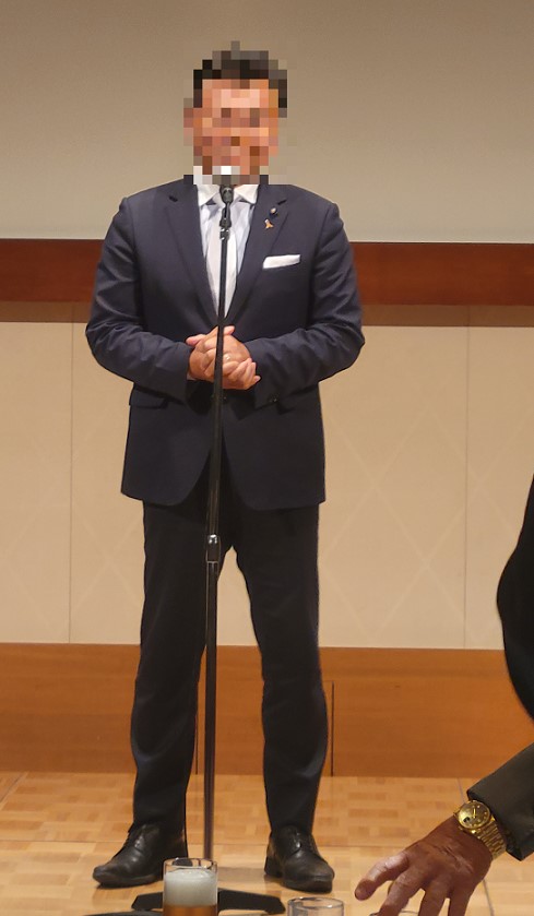 青年部OB会会長の乾杯の挨拶です